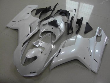 BirnenWeiß, schwarze Aufkleber Ducati 848 1098 1198 07-14 Motorrad Verkleidungen