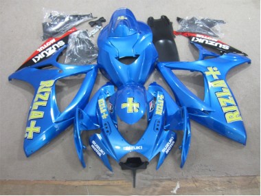 Blau Gelb Rizla Suzuki GSXR 600 K6 06-07 Motorrad Verkleidungen