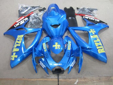 Blau Gelb Rizla Suzuki GSXR 750 K6 06-07 Motorrad Verkleidung