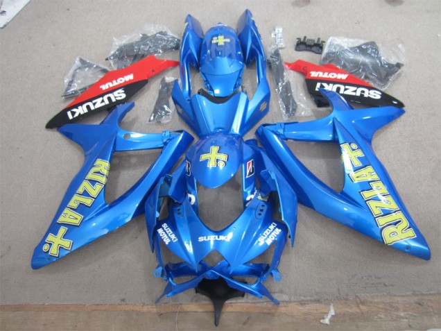 Blau Gelb Rizla Weiß Motul Suzuki GSXR 600 K8 08-10 Motorrad Verkleidungen Blau Gelb Rizla Weiß Motul Suzuki GSXR 600 K8 08-10 Motorrad Verkleidungen