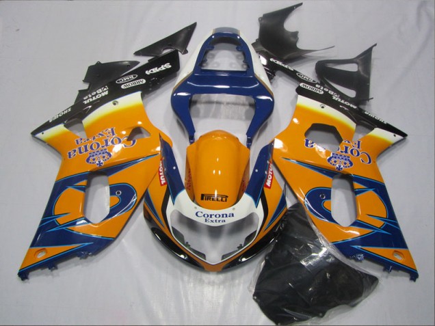 Blau Orange Corona Extra Suzuki GSXR 600 K1 K2 K3 01-03 Motorrad Verkleidungen Blau Orange Corona Extra Suzuki GSXR 600 K1 K2 K3 01-03 Motorrad Verkleidungen
