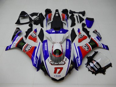 Blau Rot KGN 17 Yamaha R1 15-19 Motorrad Verkleidungen