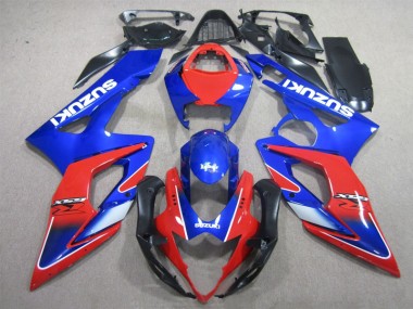 Blau Rot Suzuki GSXR 1000 K5 05-06 Motorrad Verkleidungen