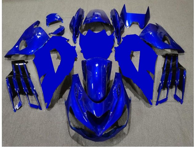 Blau Schwarz Kawasaki ZX14R ZZR 1400 12-21 Motorrad Verkleidungen Blau Schwarz Kawasaki ZX14R ZZR 1400 12-21 Motorrad Verkleidungen