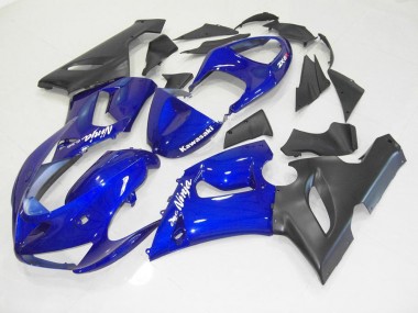 Blau Schwarz Kawasaki ZX6R 05-06 Motorrad Verkleidung