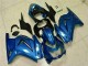 Blau Schwarz Weiß Ninja Kawasaki EX250 08-12 Motorrad Verkleidungen Blau Schwarz Weiß Ninja Kawasaki EX250 08-12 Motorrad Verkleidungen