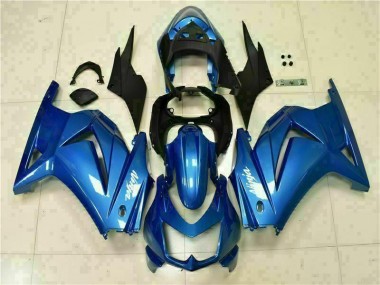Blau Schwarz Weiß Ninja Kawasaki EX250 08-12 Motorrad Verkleidungen