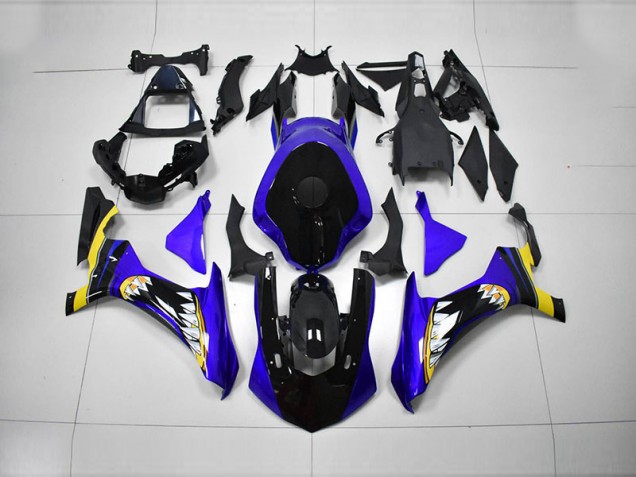 Blau Schwarz Yamaha R1 15-19 Motorrad Verkleidungen Blau Schwarz Yamaha R1 15-19 Motorrad Verkleidungen