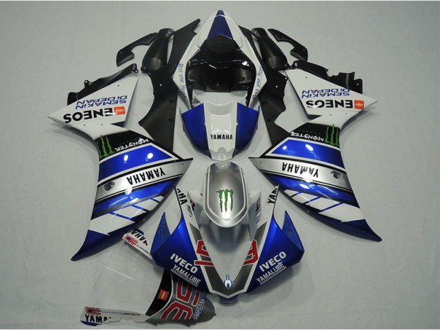 Blau Weiß IVECO Yamaha R1 12-14 Motorrad Verkleidungen Blau Weiß IVECO Yamaha R1 12-14 Motorrad Verkleidungen