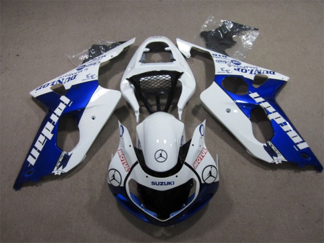 Blau Weiß Jordan Motul Suzuki GSXR 1000 K1 00-02 Motorrad Verkleidungen Blau Weiß Jordan Motul Suzuki GSXR 1000 K1 00-02 Motorrad Verkleidungen