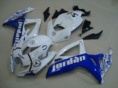 Blau Weiß Jordan Suzuki GSXR 750 K6 06-07 Motorrad Verkleidungen