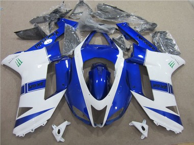 Blau Weiß Monster Kawasaki ZX6R 07-08 Motorrad Verkleidungen