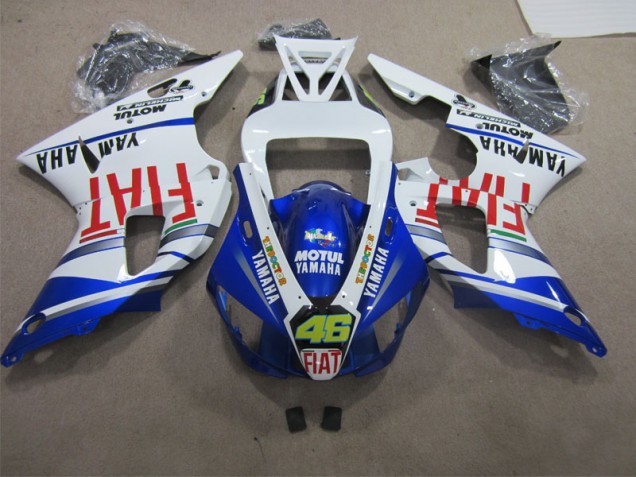 Blau Weiß Motul Dunlop 46 Yamaha R1 09-11 Motorrad Verkleidung Blau Weiß Motul Dunlop 46 Yamaha R1 09-11 Motorrad Verkleidung