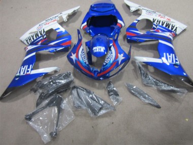 Blau Weiß Motul Fiat Yamaha R1 02-03 Motorrad Verkleidung