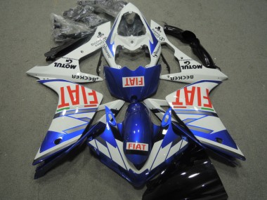 Blau Weiß Rot Fiat Yamaha R1 07-08 Motorrad Verkleidungen