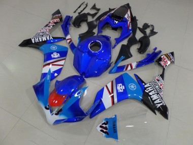Blau Weiß Schwarz Aufkleber Yamaha R1 07-08 Motorrad Verkleidungen
