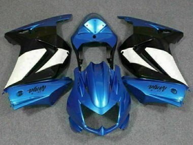 Blau Weiß Schwarz Ninja Kawasaki EX250 08-12 Motorrad Verkleidung