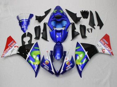 Blau Weiß Schwarz Rot Yamaha R1 12-14 Motorrad Verkleidungen