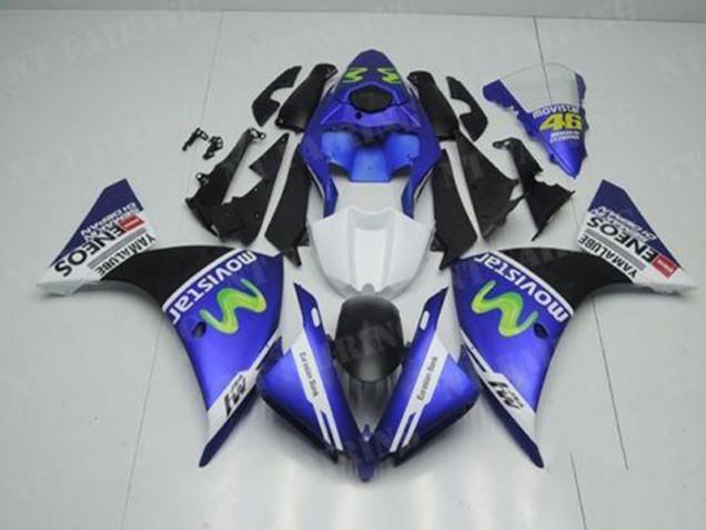 Blau Weiß Schwarz Yamaha R1 12-14 Motorrad Verkleidungen