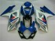 Blau Weiß Suzuki GSXR 1000 K7 07-08 Motorrad VollVerkleidungen & Plastik