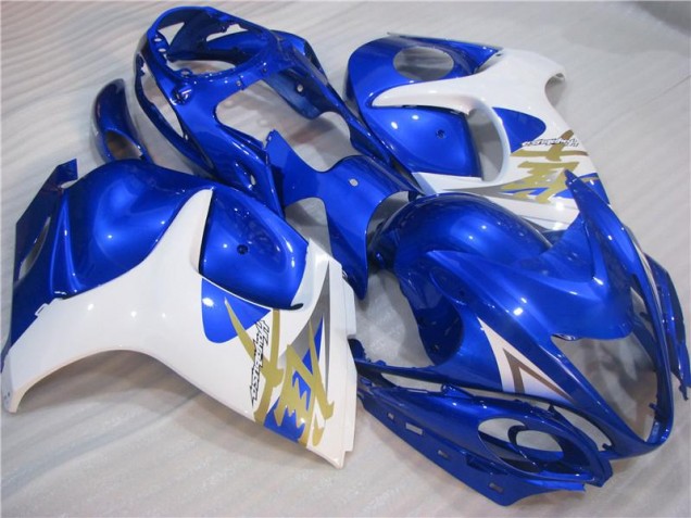 Blau Weiß Suzuki GSXR 1300 Hayabusa 08-20 Motorrad Vollverkleidung Blau Weiß Suzuki GSXR 1300 Hayabusa 08-20 Motorrad Vollverkleidung