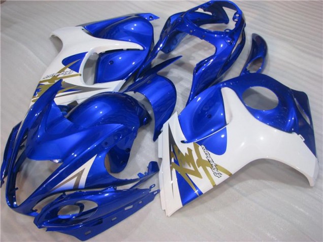 Blau Weiß Suzuki GSXR 1300 Hayabusa 08-20 Motorrad Vollverkleidung Blau Weiß Suzuki GSXR 1300 Hayabusa 08-20 Motorrad Vollverkleidung