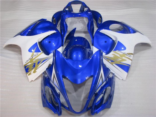 Blau Weiß Suzuki GSXR 1300 Hayabusa 08-20 Motorrad Vollverkleidung Blau Weiß Suzuki GSXR 1300 Hayabusa 08-20 Motorrad Vollverkleidung
