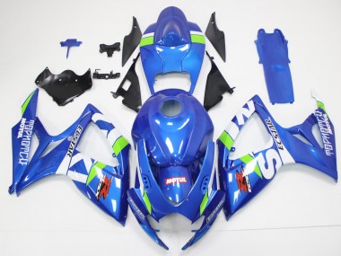 Blau Weiß Suzuki GSXR 600 / 750 K6 06-07 Motorrad Verkleidung