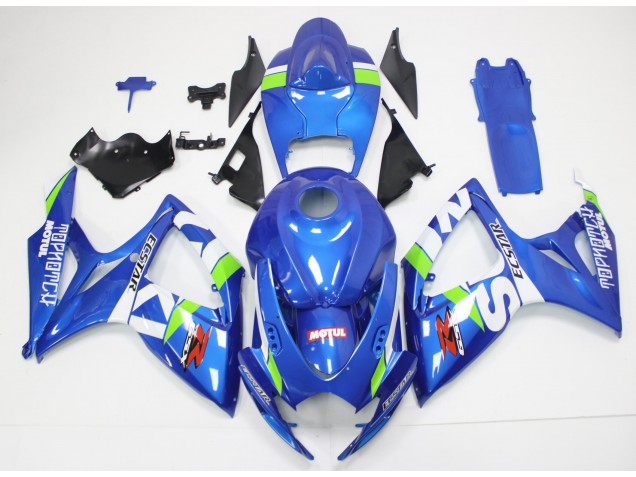 Blau Weiß Suzuki GSXR 600 / 750 K6 06-07 Motorrad Verkleidung Blau Weiß Suzuki GSXR 600 / 750 K6 06-07 Motorrad Verkleidung