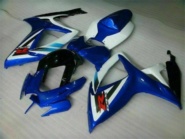 Blau Weiß Suzuki GSXR 600 / 750 K6 06-07 Motorrad Vollverkleidung Blau Weiß Suzuki GSXR 600 / 750 K6 06-07 Motorrad Vollverkleidung