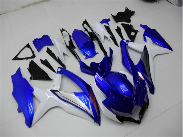 Blau Weiß Suzuki GSXR 600 / 750 K8 08-10 Motorrad Verkleidungen Komplett Sets Blau Weiß Suzuki GSXR 600 / 750 K8 08-10 Motorrad Verkleidungen Komplett Sets