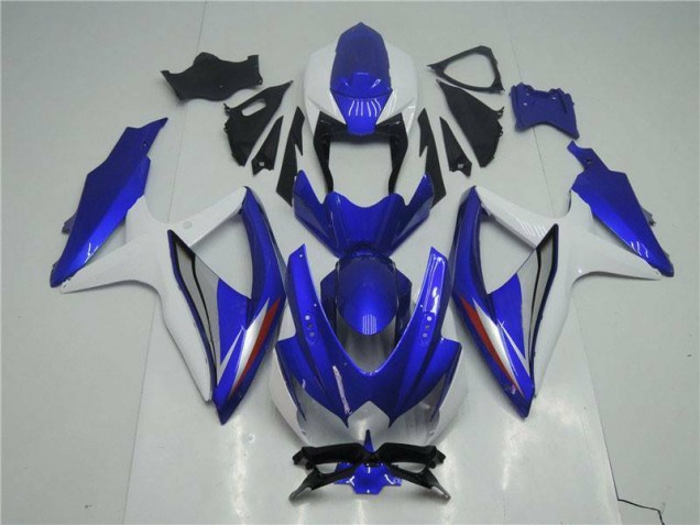 Blau Weiß Suzuki GSXR 600 / 750 K8 08-10 Motorrad Verkleidungen Komplett Sets Blau Weiß Suzuki GSXR 600 / 750 K8 08-10 Motorrad Verkleidungen Komplett Sets