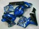 Blau mit silberner Flamme Honda CBR 600 RR 03-04 Motorrad Verkleidungen Blau mit silberner Flamme Honda CBR 600 RR 03-04 Motorrad Verkleidungen