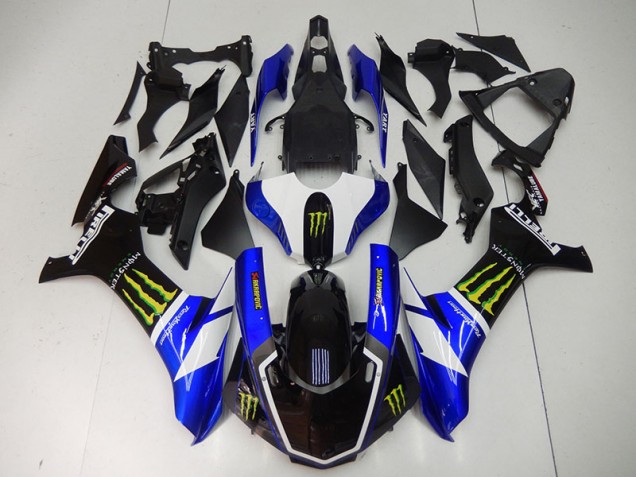 BlauSchwarz Monster Yamaha R1 15-19 Motorrad Verkleidungen BlauSchwarz Monster Yamaha R1 15-19 Motorrad Verkleidungen
