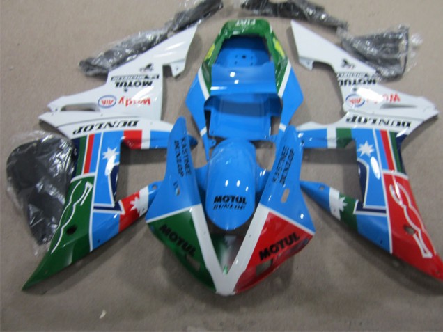 BlauSchwarz Motul Yamaha R1 02-03 Motorrad Verkleidungen BlauSchwarz Motul Yamaha R1 02-03 Motorrad Verkleidungen