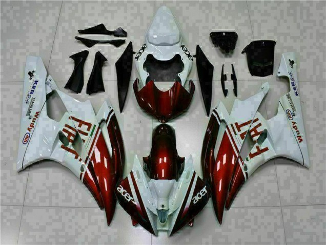 Braun Weiß Yamaha R6 06-07 Motorrad Verkleidungen Braun Weiß Yamaha R6 06-07 Motorrad Verkleidungen