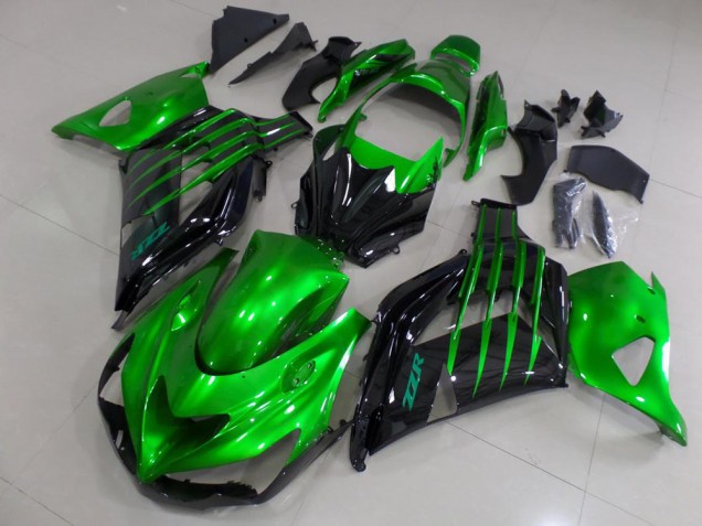 Candy Grün und Schwarz Kawasaki ZX14R ZZR 1400 12-21 Motorrad Verkleidungen Candy Grün und Schwarz Kawasaki ZX14R ZZR 1400 12-21 Motorrad Verkleidungen