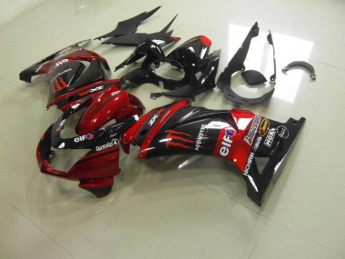 Candy Rot Monster Kawasaki ZX 250R 08-12 Motorrad Verkleidungen