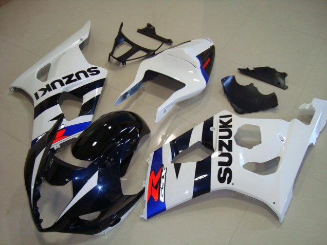 Dunkel blau Weiß Suzuki GSXR 1000 K3 03-04 Motorrad Verkleidungen Dunkel blau Weiß Suzuki GSXR 1000 K3 03-04 Motorrad Verkleidungen