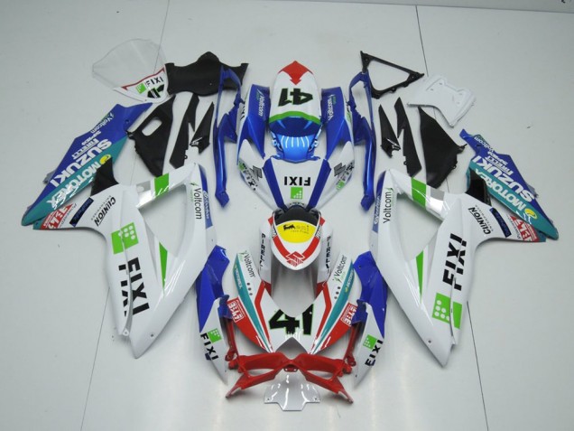 Fixi Hellblau Suzuki GSXR 1000 K9 09-16 Motorrad Verkleidungen Fixi Hellblau Suzuki GSXR 1000 K9 09-16 Motorrad Verkleidungen