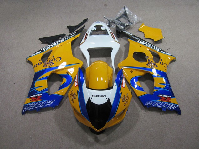 Gelb Blau Corona Extra Suzuki GSXR 1000 K3 03-04 Motorrad Verkleidungen Gelb Blau Corona Extra Suzuki GSXR 1000 K3 03-04 Motorrad Verkleidungen