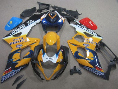 Gelb Blau Corona Extra Suzuki GSXR 1000 K5 05-06 Motorrad Verkleidungen