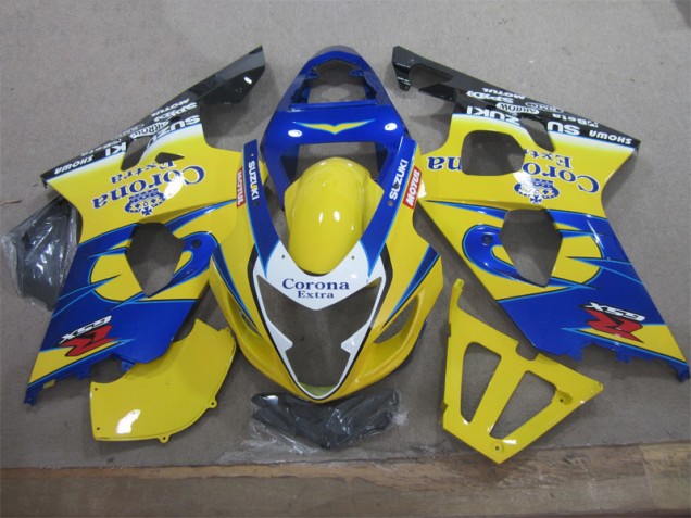 Gelb Blau Corona Extra Suzuki GSXR 600 K4 04-05 Motorrad Verkleidung Gelb Blau Corona Extra Suzuki GSXR 600 K4 04-05 Motorrad Verkleidung