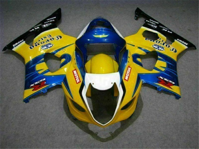 Gelb Blau Suzuki GSXR 1000 K3 03-04 Motorrad Verkleidungen Gelb Blau Suzuki GSXR 1000 K3 03-04 Motorrad Verkleidungen