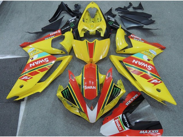 Gelb Rot Swan Yamaha R1 07-08 Motorrad Verkleidungen Gelb Rot Swan Yamaha R1 07-08 Motorrad Verkleidungen