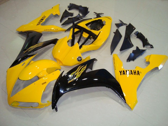Gelb Schwarz Flamme Yamaha R1 04-06 Motorrad Verkleidungen Gelb Schwarz Flamme Yamaha R1 04-06 Motorrad Verkleidungen