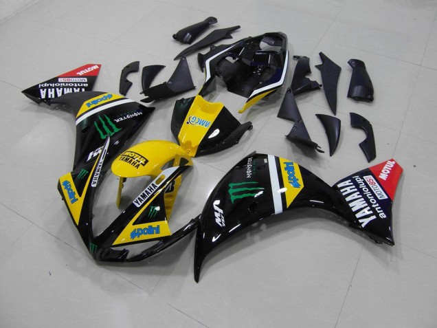 Gelb Schwarz Monster Yamaha R1 12-14 Motorrad Verkleidungen Gelb Schwarz Monster Yamaha R1 12-14 Motorrad Verkleidungen