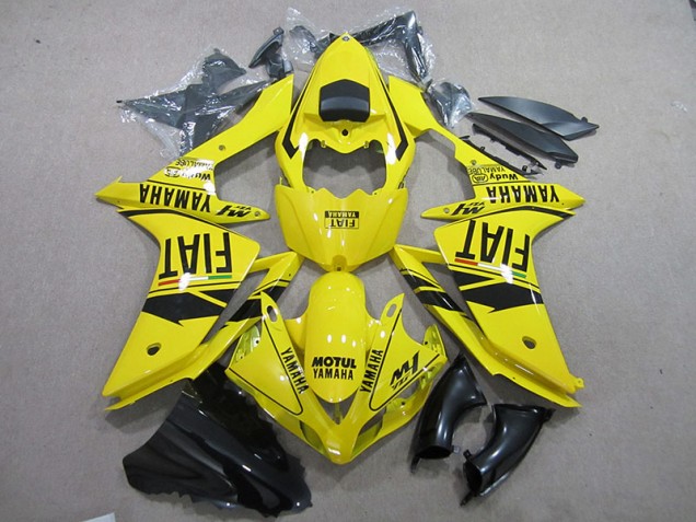 Gelb Schwarz Motul Fiat Yamaha R1 07-08 Motorrad Verkleidungen Gelb Schwarz Motul Fiat Yamaha R1 07-08 Motorrad Verkleidungen
