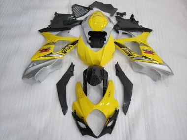 Gelb Schwarz Suzuki GSXR 1000 K7 07-08 Motorrad Verkleidungen