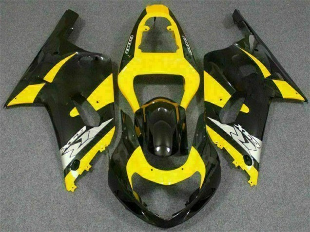 Gelb Schwarz Suzuki GSXR 600 / 750 K1 K2 K3 01-03 Motorrad Verkleidungen Gelb Schwarz Suzuki GSXR 600 / 750 K1 K2 K3 01-03 Motorrad Verkleidungen